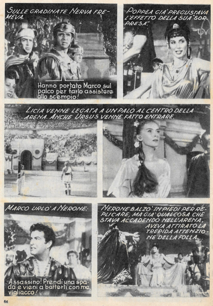 Fotoromans Quo vadis na podstawie hollywoodzkiego filmu, wydany w 1954 roku.