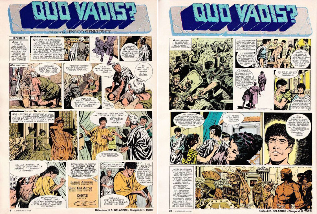 Wydawcy „Giornalino” dopiero w trzecim odcinku komiksu drukowanego w ich tygodniku przypomnieli sobie, że wypadałoby dodać autora adaptowanej opowieści.