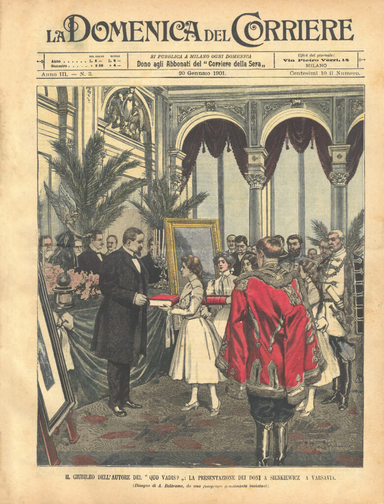 Okładka „La Domenica del Corriere” z 20 stycznia 1901, z ilustracją uroczystości jubileuszowych w Warszawie.