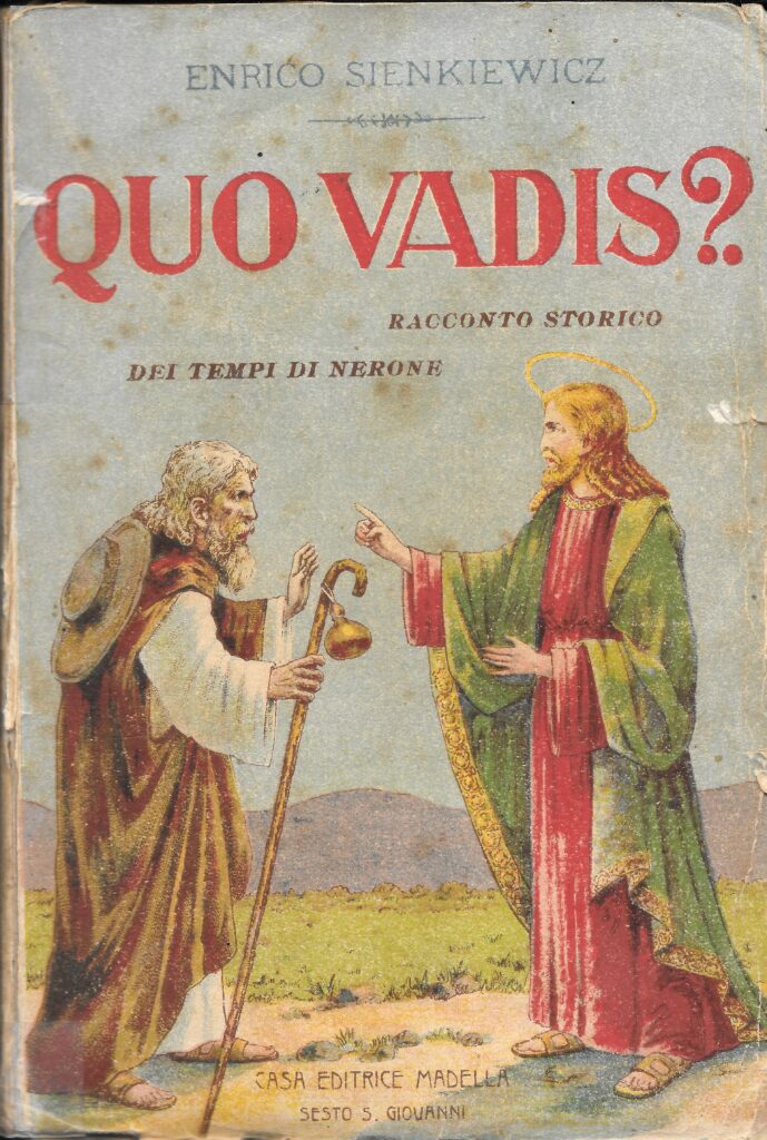 Pierwsze wydanie kuriozalnej przeróbki Quo vadis przygotowanej przez Teresę Bozzano (1915, wyd. Madella)