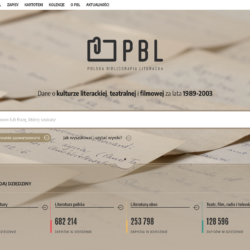 Fragment strony głównej nowego portalu PBL-u, źródło: zrzut ekranu ze strony pbl.ibl.waw.pl
