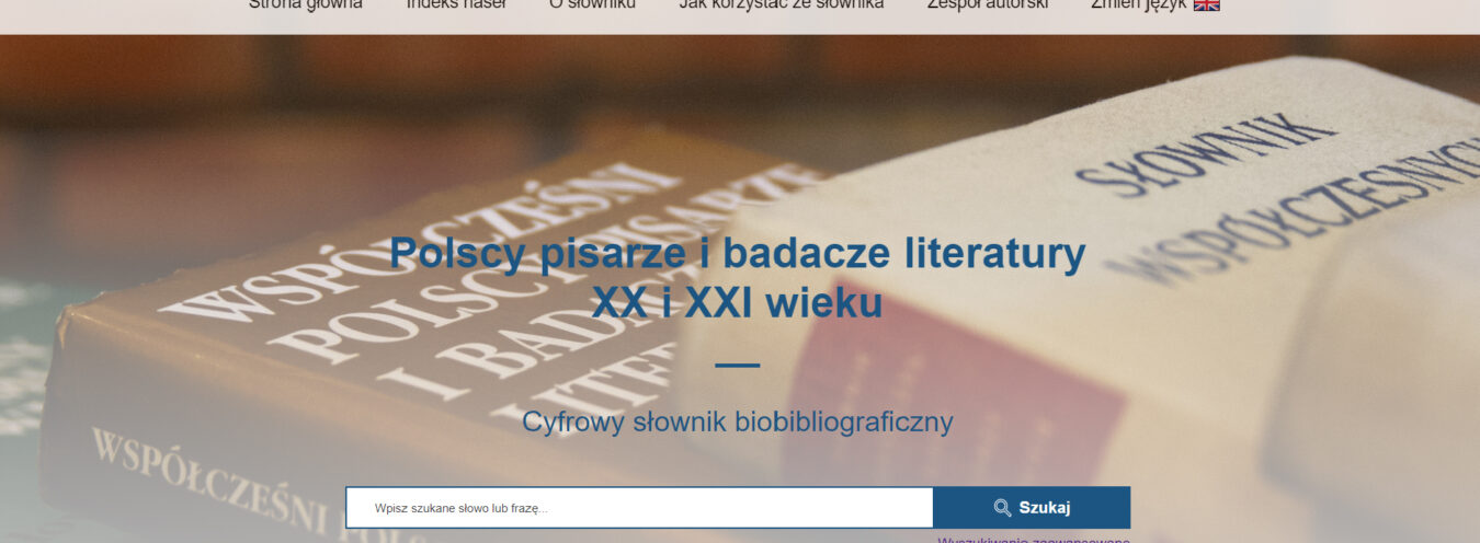 Il. 5 Strona główna cyfrowego słownika; źródło: oprac. własne