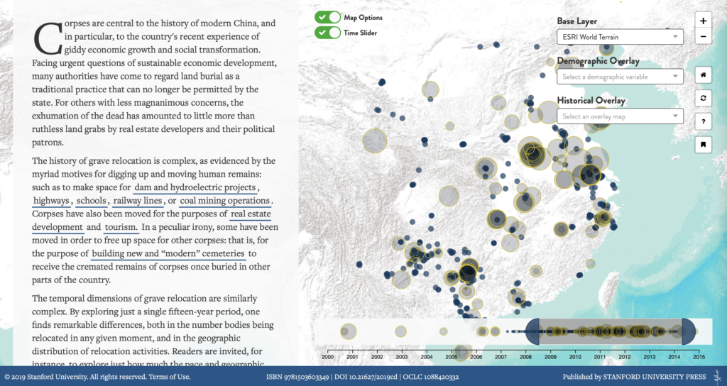 Il 4. Zrzut ekranu ze strony projektu „The Chinese Deathscape: Grave Reform in Modern China”, źródło: chinesedeathscape.supdigital.org/read/introduction