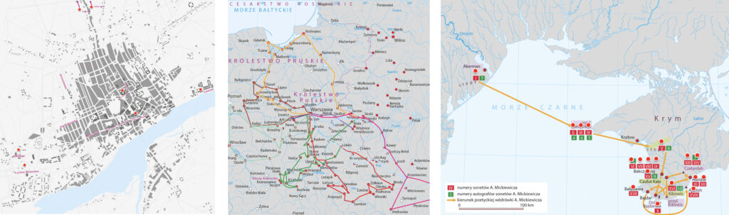 Il. 11 Mapy z kolekcji Atlas Polskiego Romantyzmu, oprac. graficzne Paweł Ryżko, źródło: nplp.pl